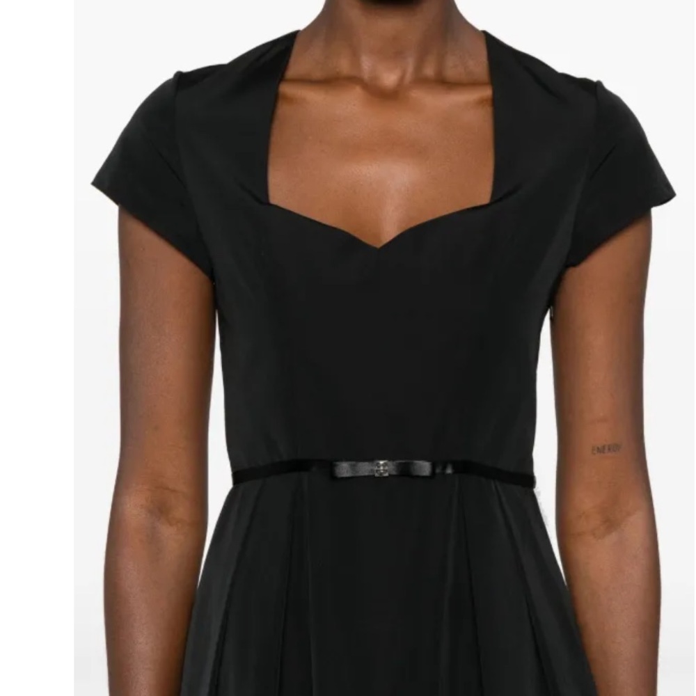 Givenchy 4G-Bow Black Taffeta Mini Dress Size 36/4 NWT - Picture 9 of 12